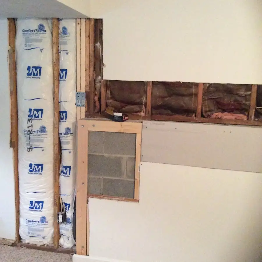 Wall insulation replacement during Odor Removal & Deodorization in Germantown